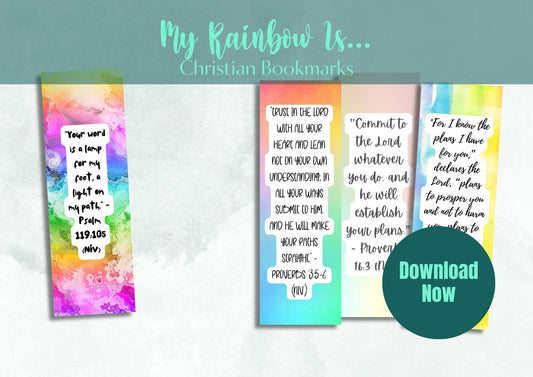 My Rainbow Is...Christian bookmarks